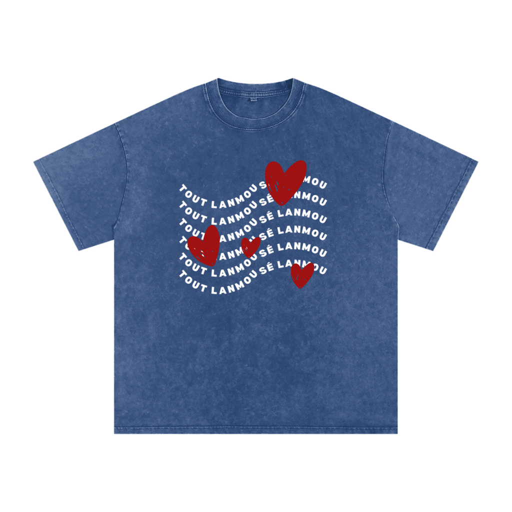Arc-en-Terre - T-shirt effet lavé TOUT LANMOU SE LANMOU