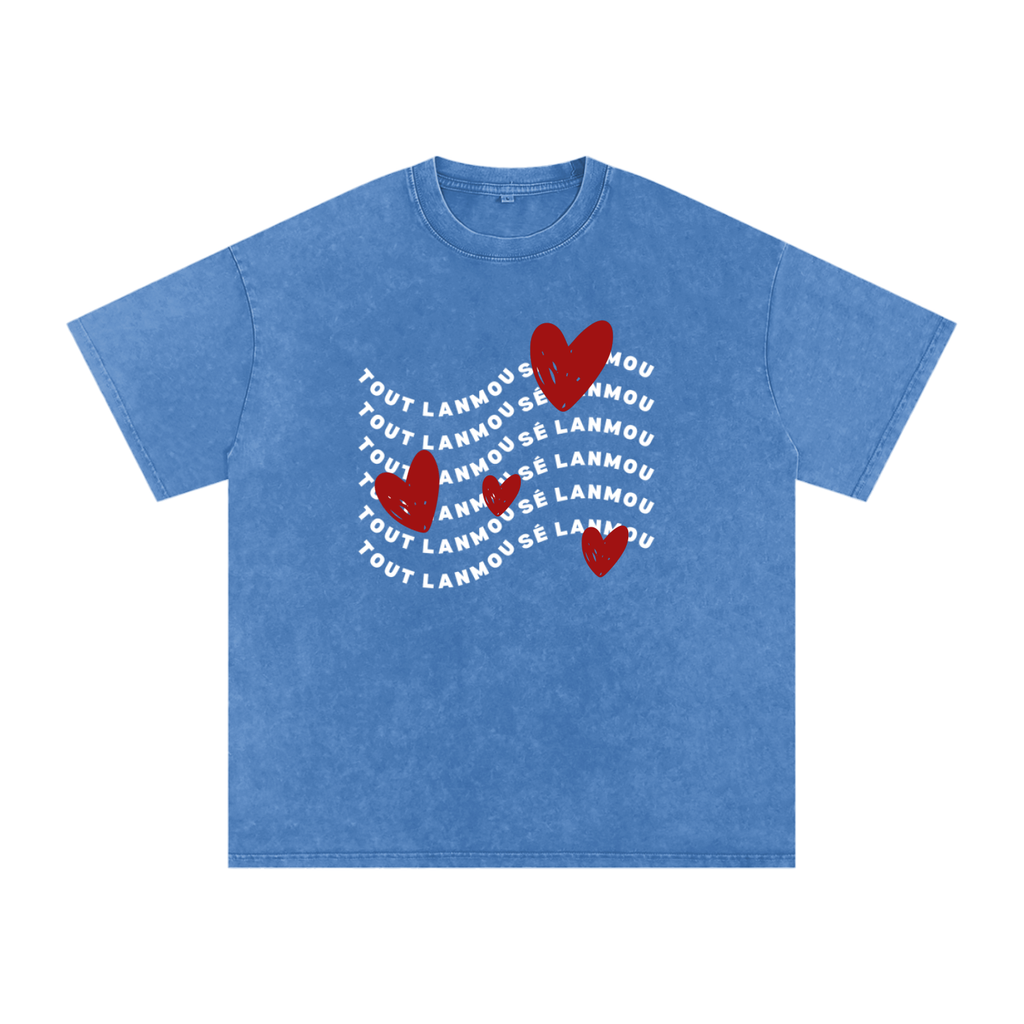 Arc-en-Terre - T-shirt effet lavé TOUT LANMOU SE LANMOU