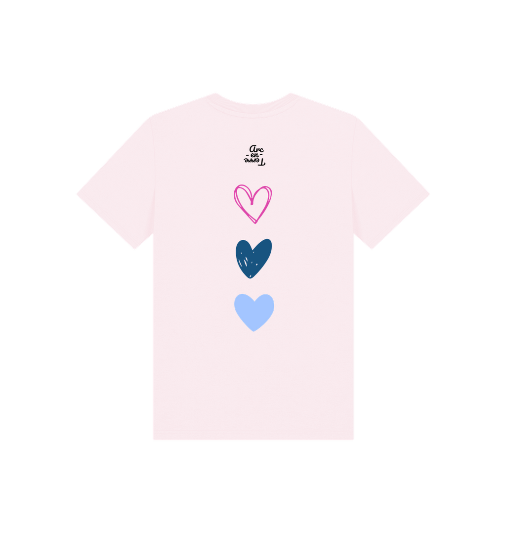 Pink Printed Kids T-Shirt Back