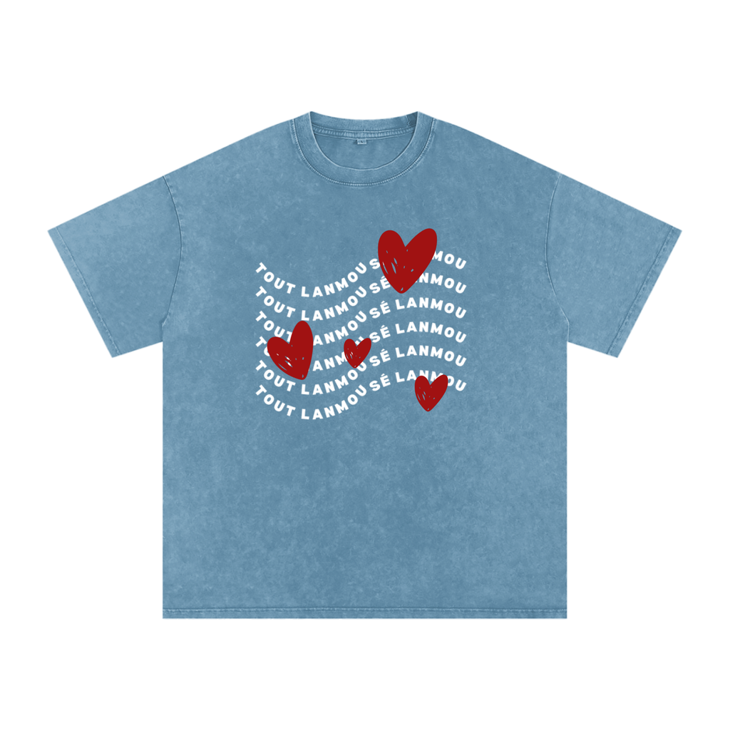 Arc-en-Terre - T-shirt effet lavé TOUT LANMOU SE LANMOU